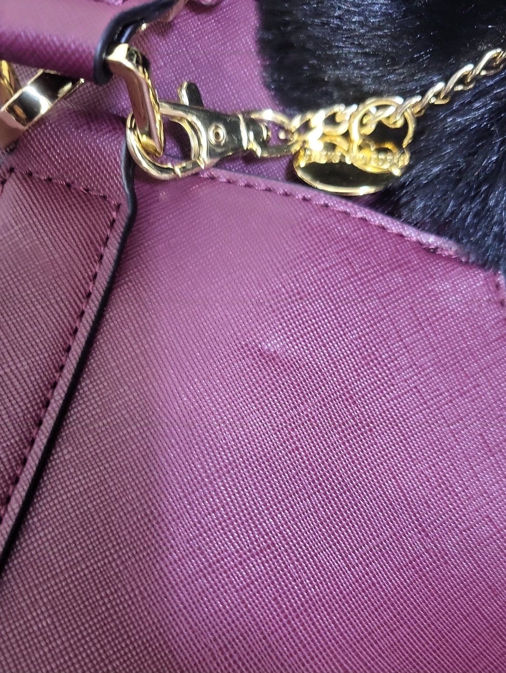 STEVE MADDEN Bfranz Sachel Handbag In Wine Burgundy w/ Pom-pom Key Chain - Picture 6 of 15